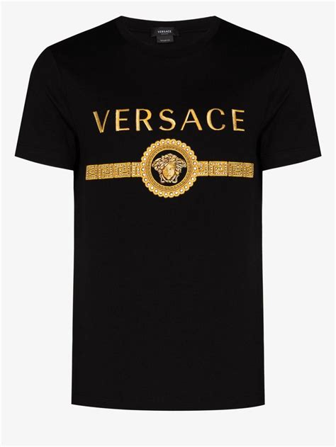 t shirt black versace|versace t shirt men price.